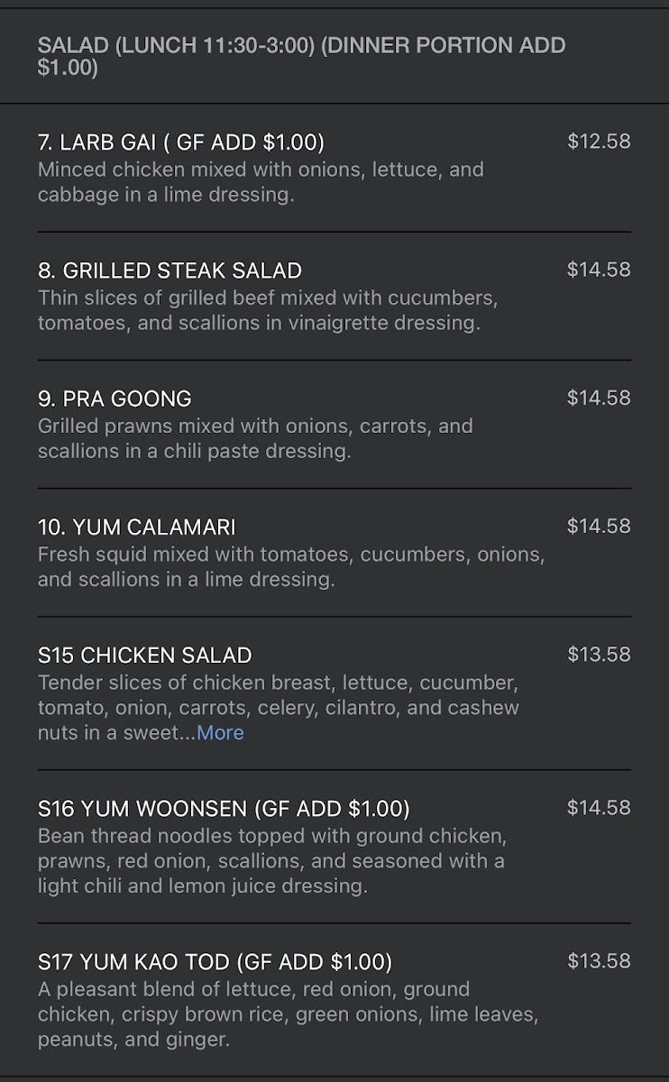 Busara Thai Cuisine Menu - Image 2